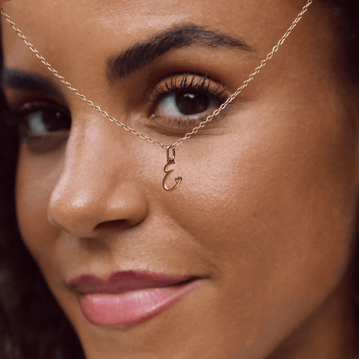 Elara Letter Pendant Necklace