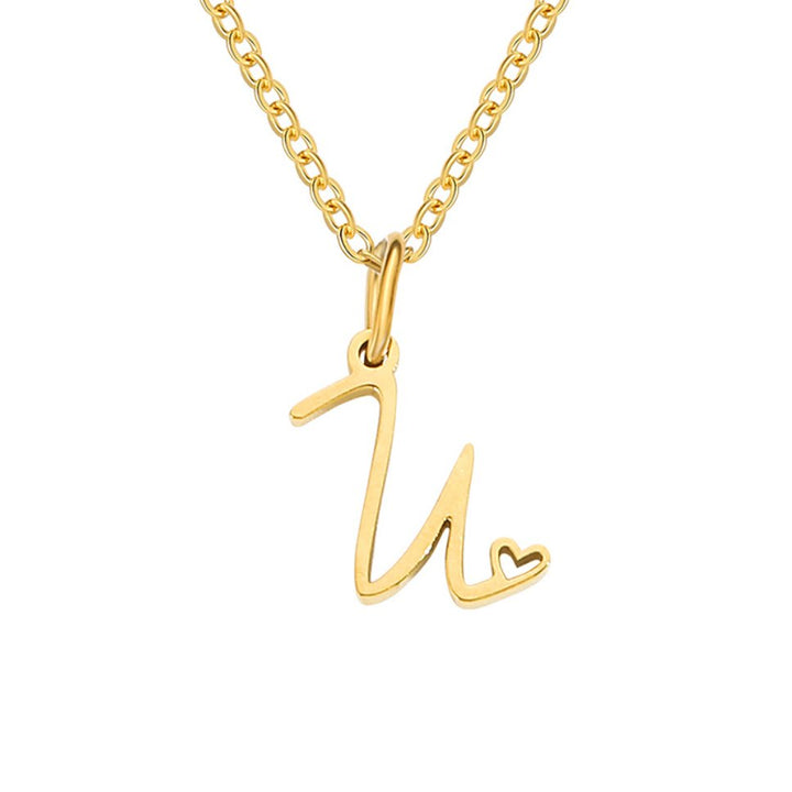 Elara Letter Pendant Necklace