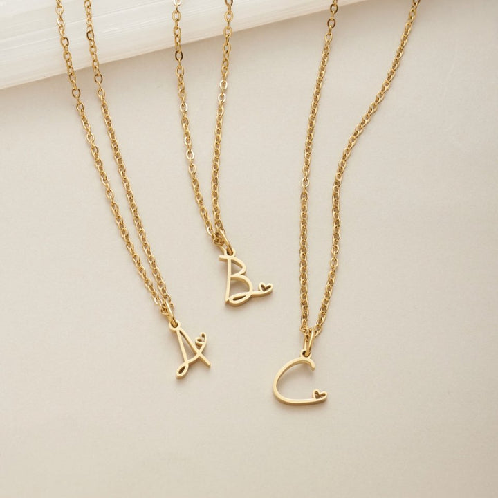 Elara Letter Pendant Necklace