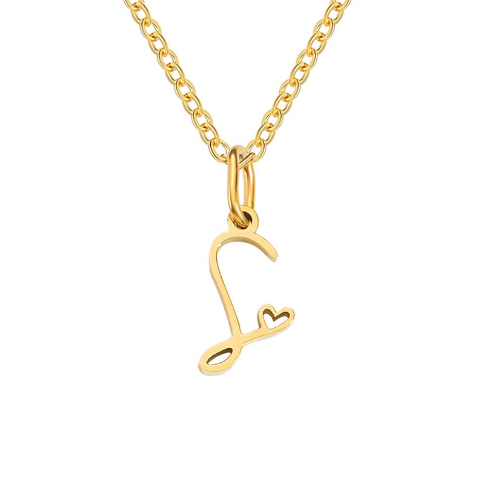 Elara Letter Pendant Necklace