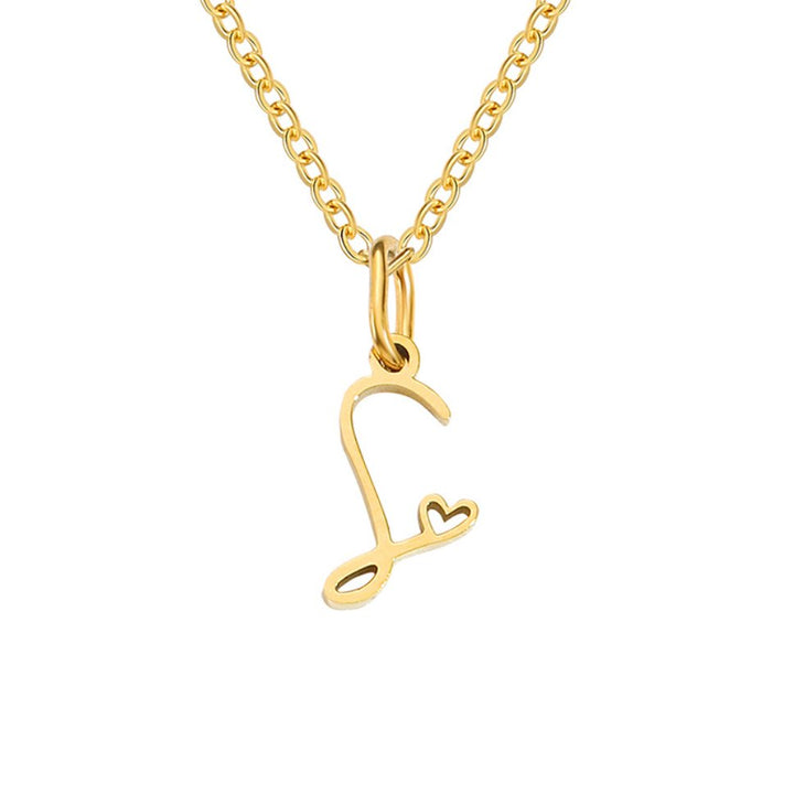 Elara Letter Pendant Necklace