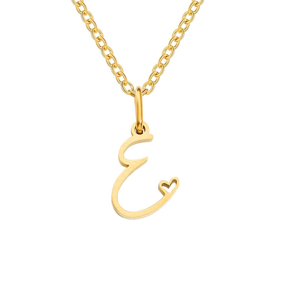 Elara Letter Pendant Necklace