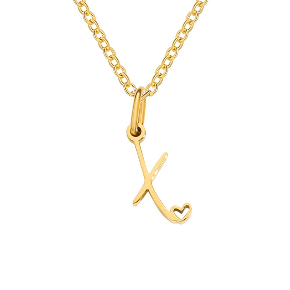 Elara Letter Pendant Necklace