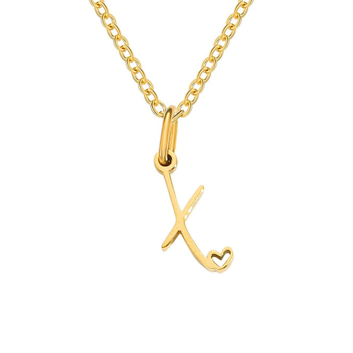Elara Letter Pendant Necklace