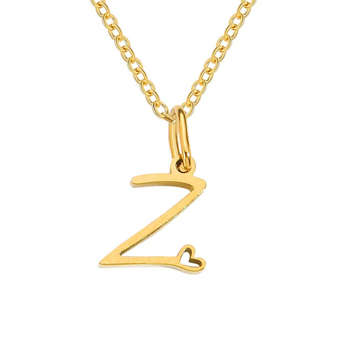 Elara Letter Pendant Necklace