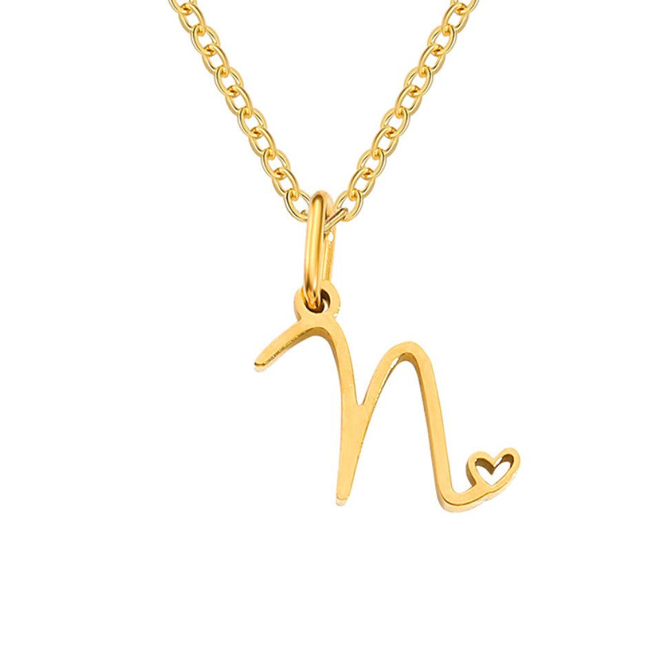 Elara Letter Pendant Necklace