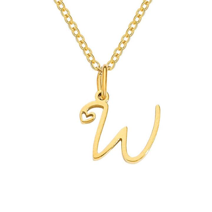 Elara Letter Pendant Necklace