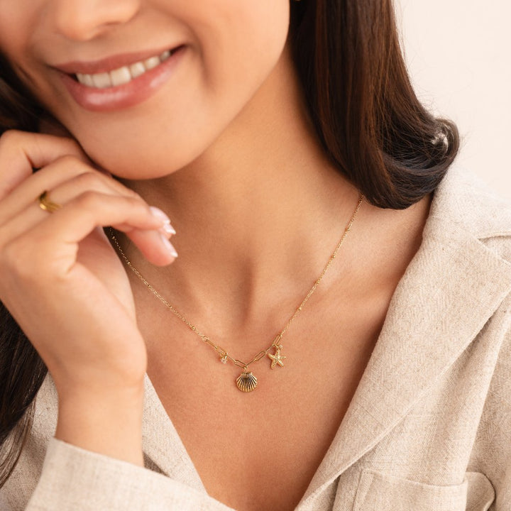 Soleil Shell Charm Necklace