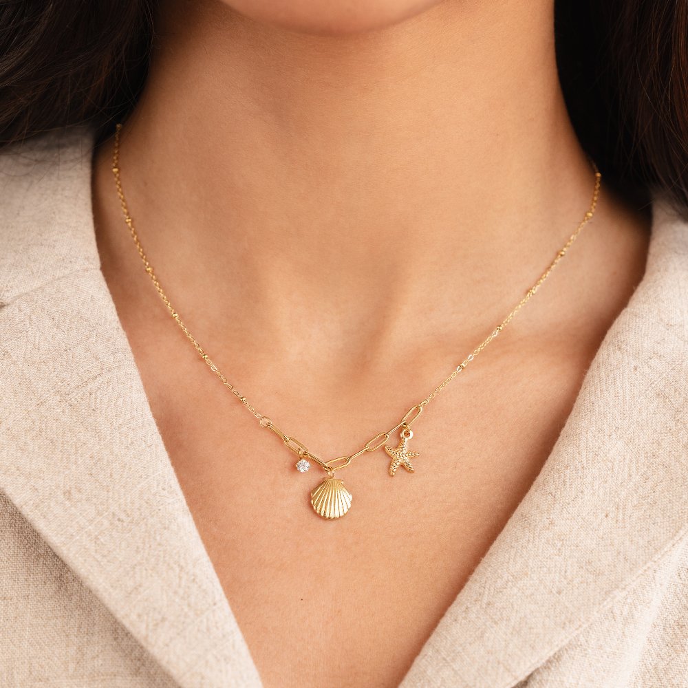 Soleil Shell Charm Necklace