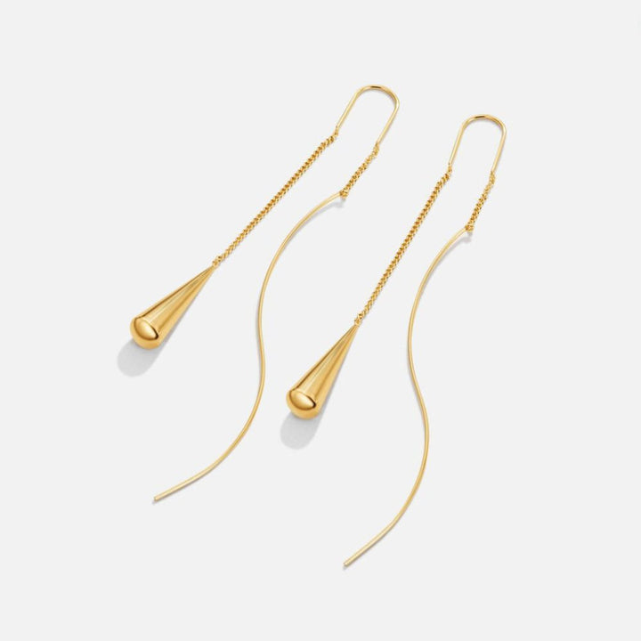 Dorée Teardrop Threader Earrings