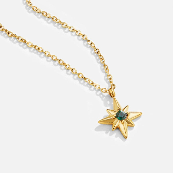 Elara Emerald Guiding Star Necklace