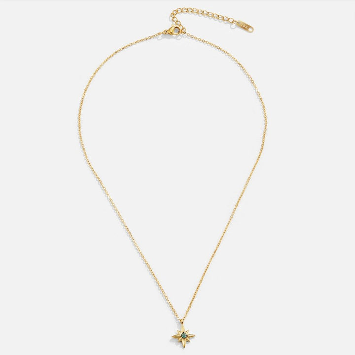 Elara Emerald Guiding Star Necklace