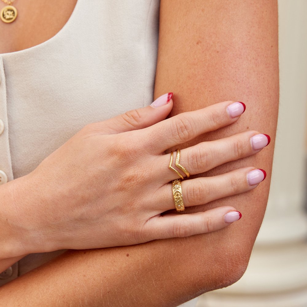 Marien Chevron-Stack Ring