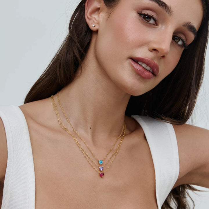 Matilda Heart Birthstone Necklace