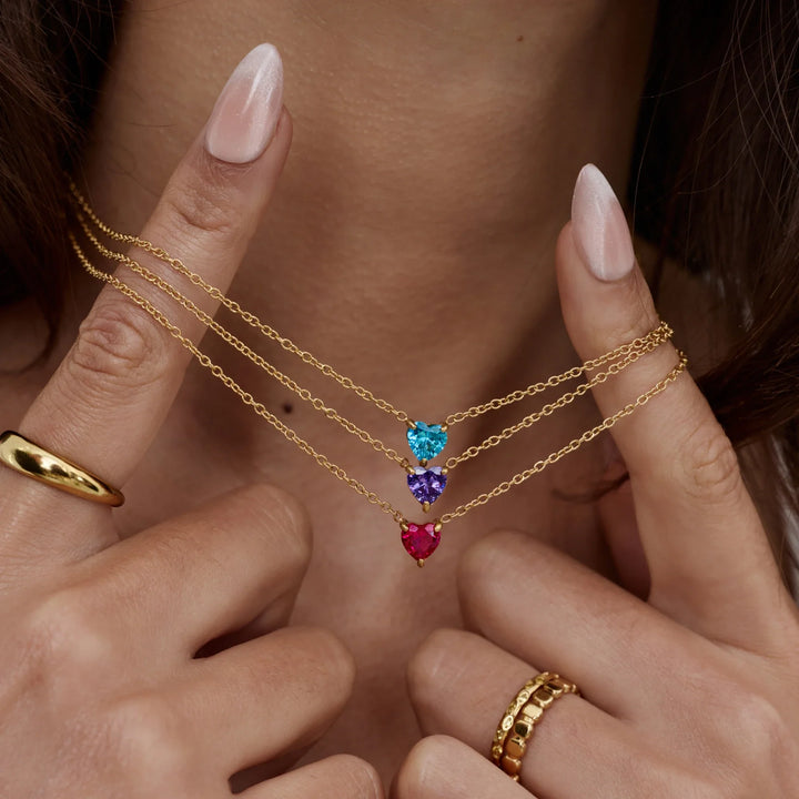 Matilda Heart Birthstone Necklace