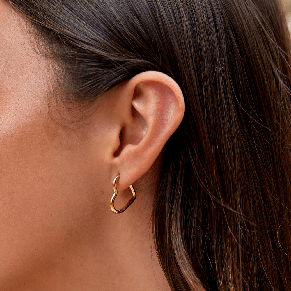 Amoré Heart Hoop Earrings