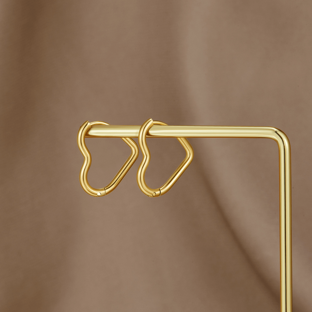 Amoré Heart Hoop Earrings