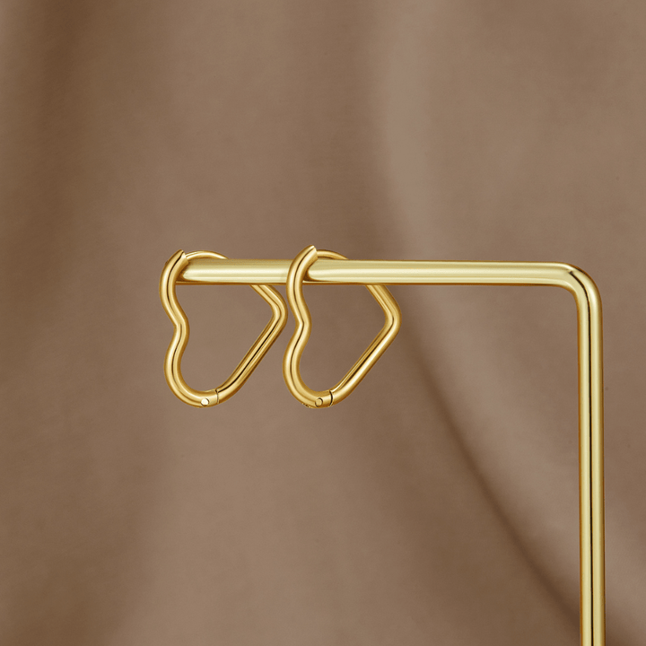 Amoré Heart Hoop Earrings