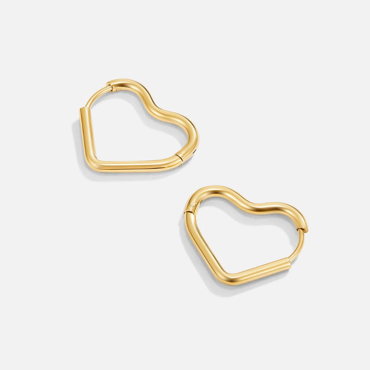 Amoré Heart Hoop Earrings