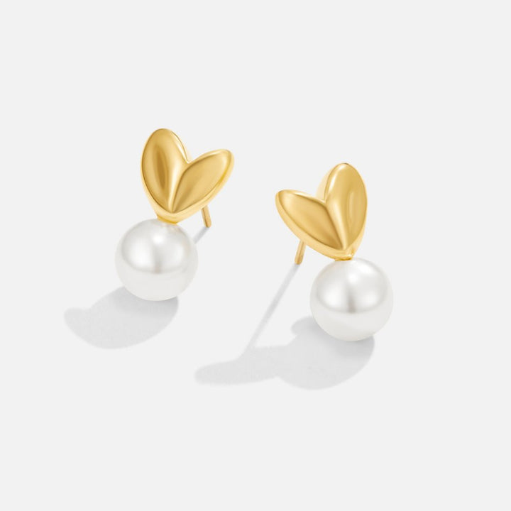 Lumie Heart Pearl Studs