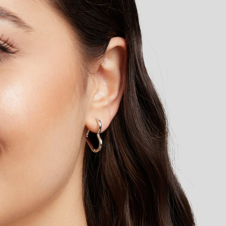 Celorie Heart Hoop Earrings