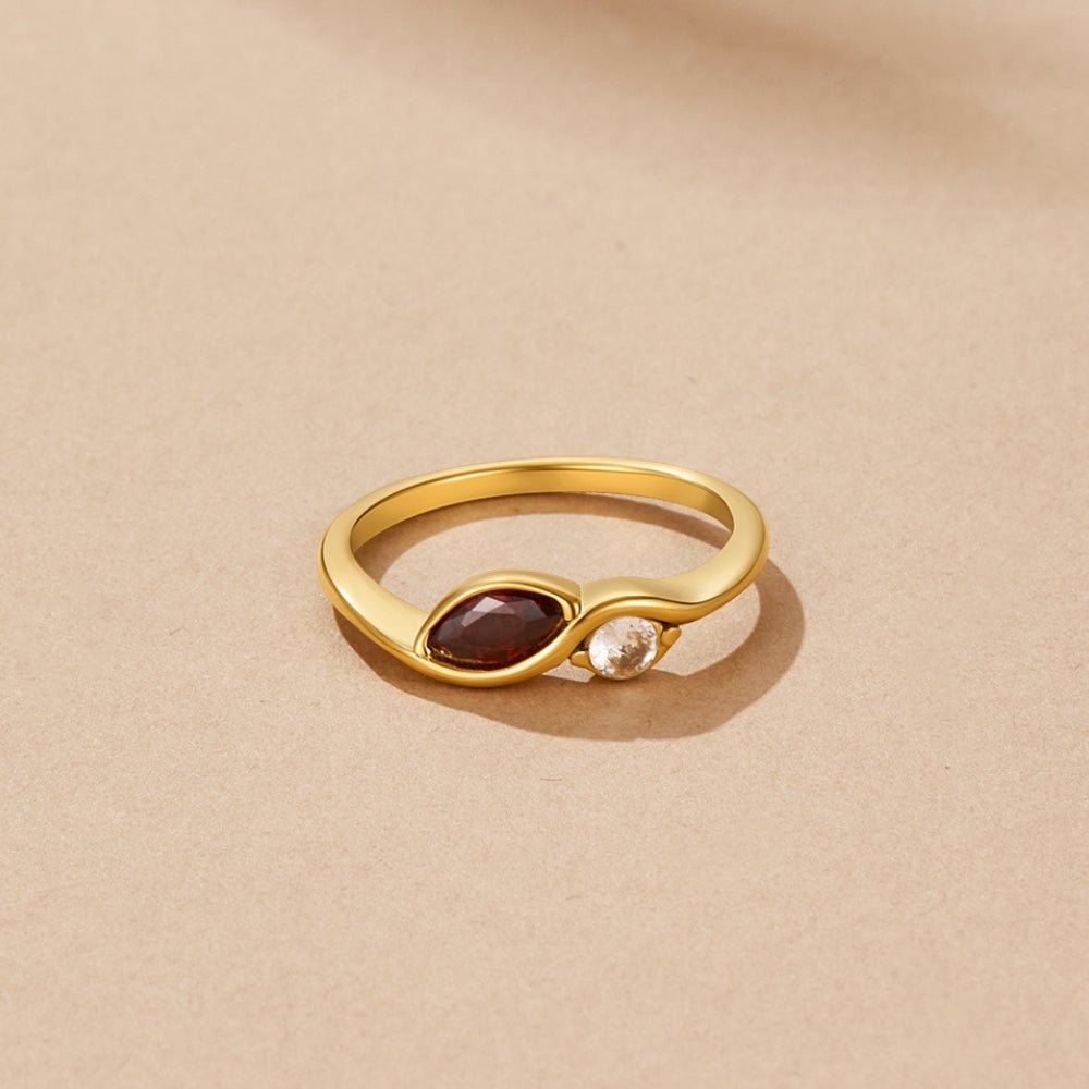 Infinity Garnet Crystal Ring