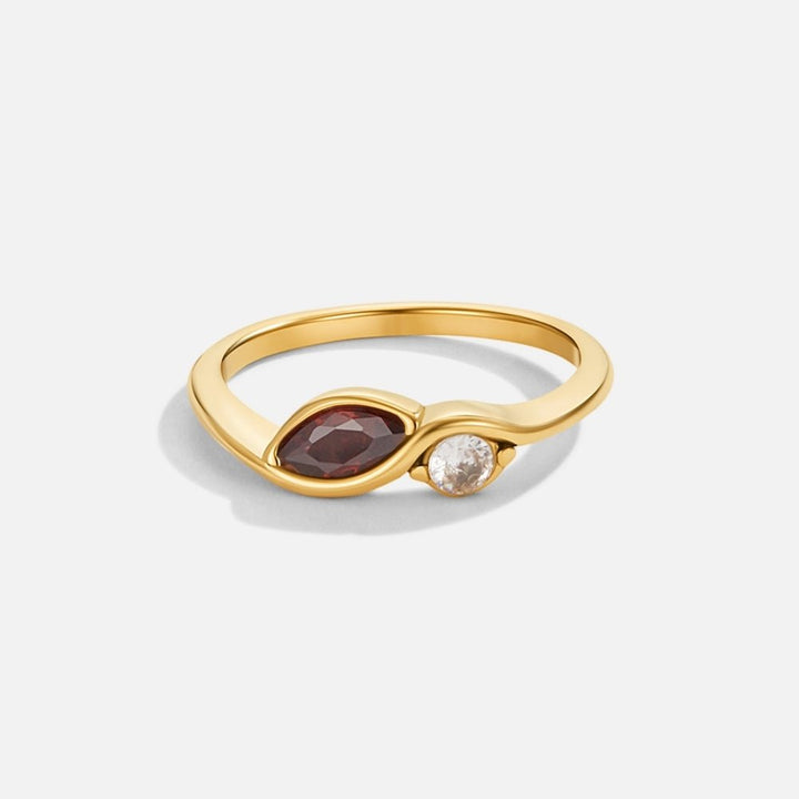 Infinity Garnet Crystal Ring