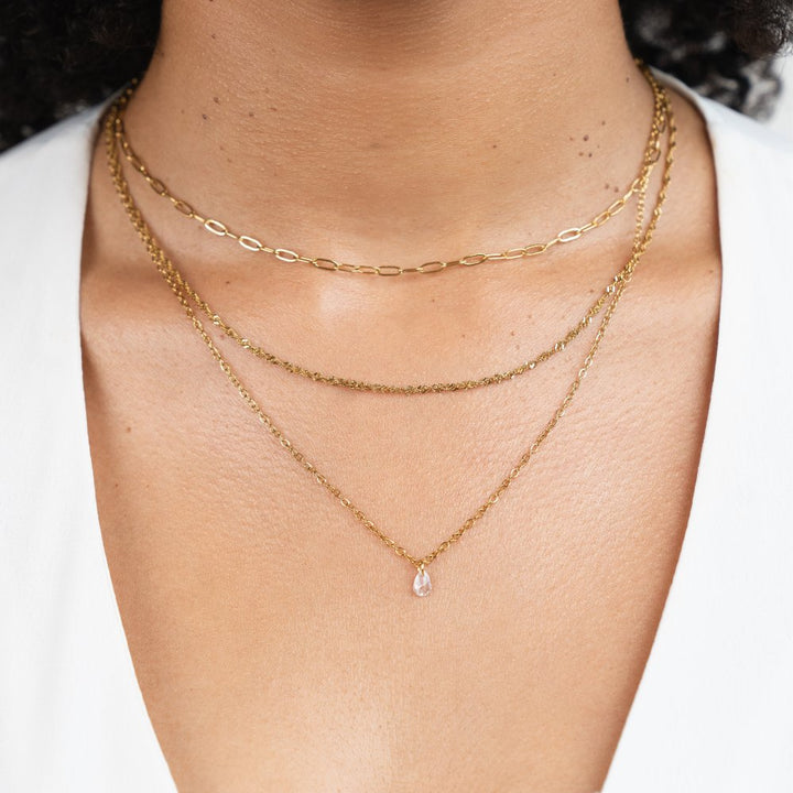 Elowen Layered Crystal Necklace