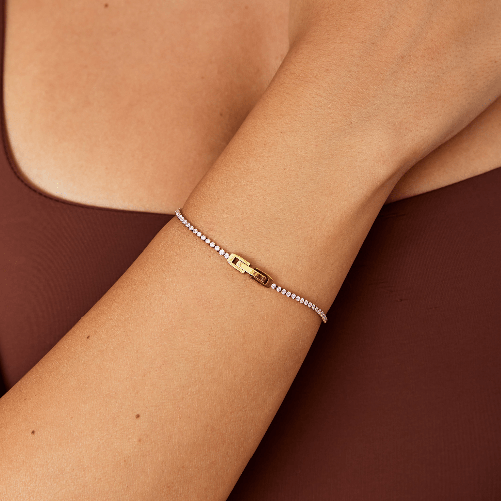 Kiera Pink Tennis Bracelet