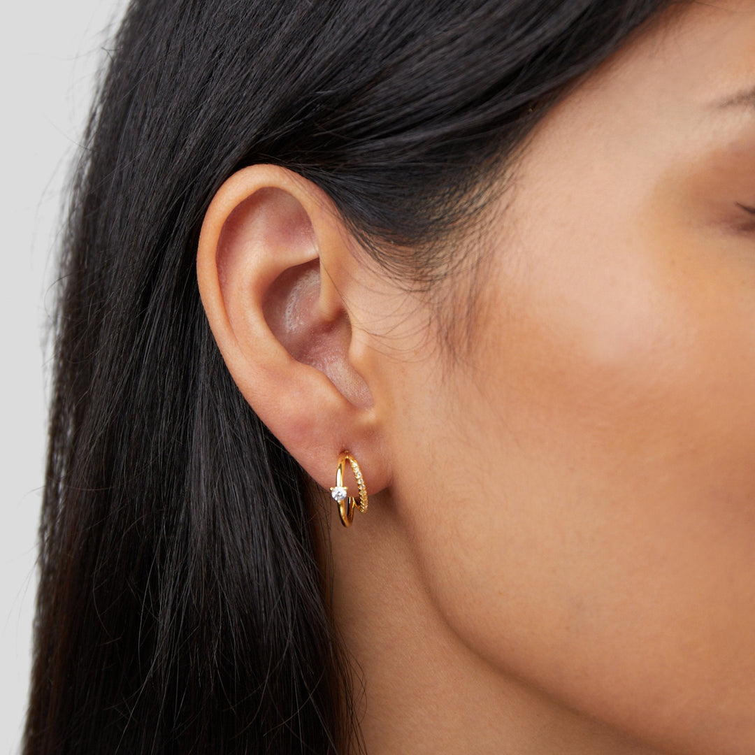 Kaia Layered Crystal Earrings