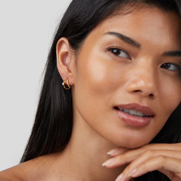 Kaia Layered Crystal Earrings
