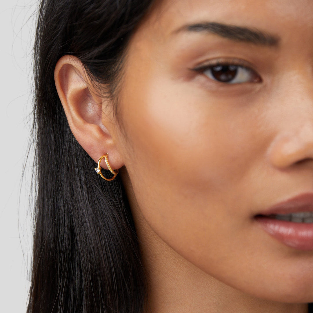 Kaia Layered Crystal Earrings