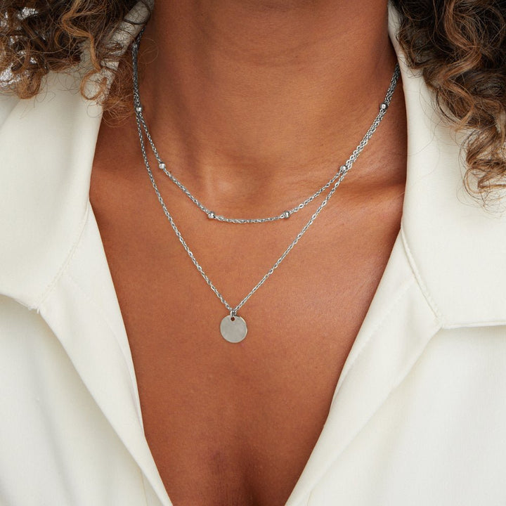 Delia Layered Disc Necklace