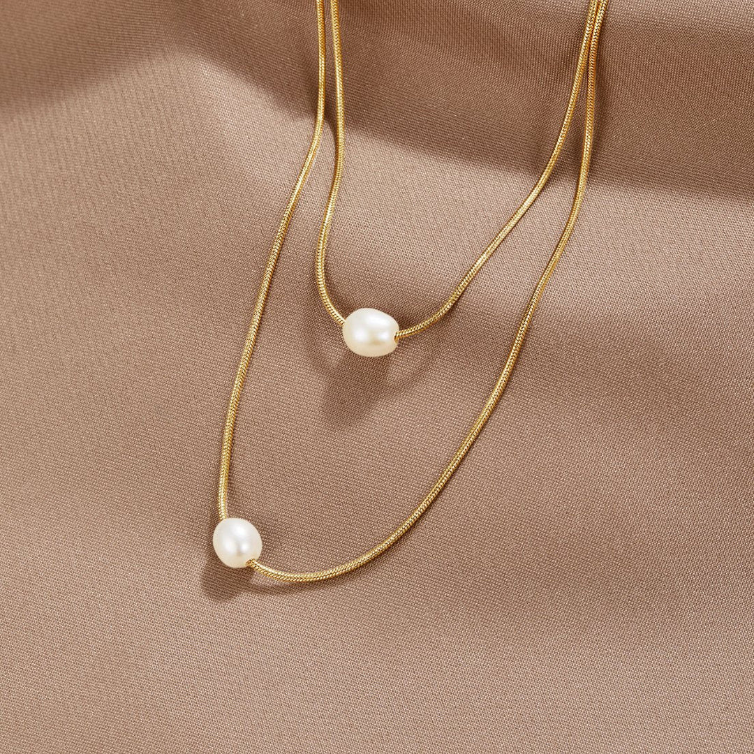 Aurora Layered Pearl Necklace