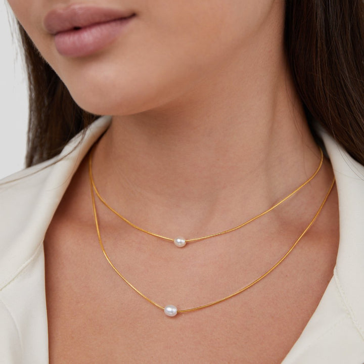 Aurora Layered Pearl Necklace