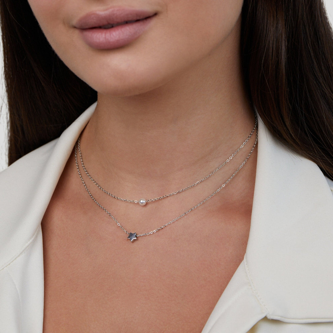 Stella Layered Pearl Necklace