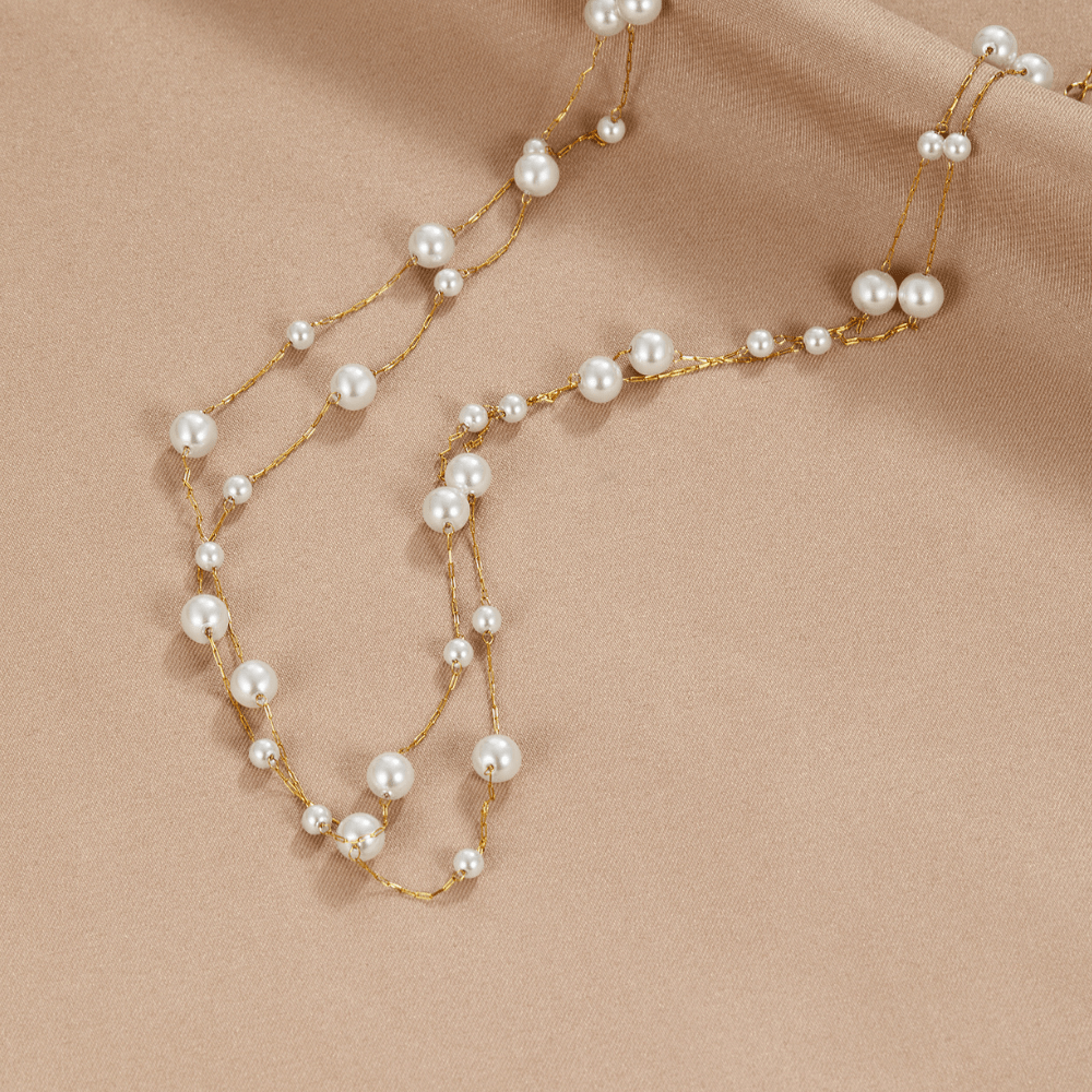 Arlena Floating Pearl Necklace