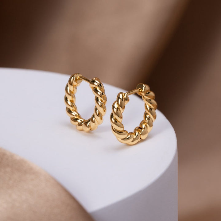 Lena Twist Hoop Earrings