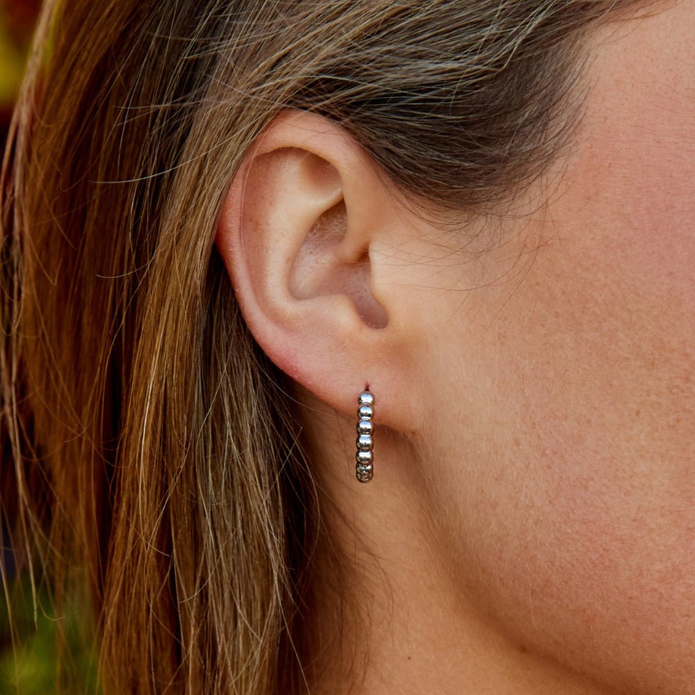 Leona Beaded Hoop Earrings