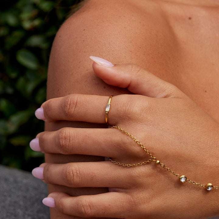 Elowen Baguette-Crystal Ring