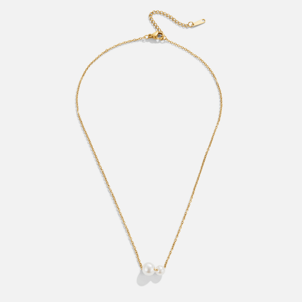 Celine Double Pearl Necklace