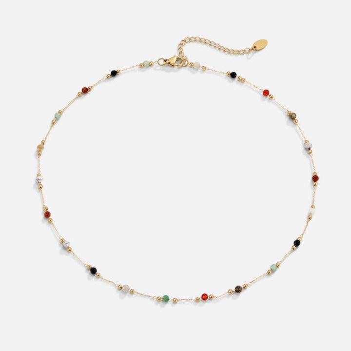 Luna Beaded Stone Necklace