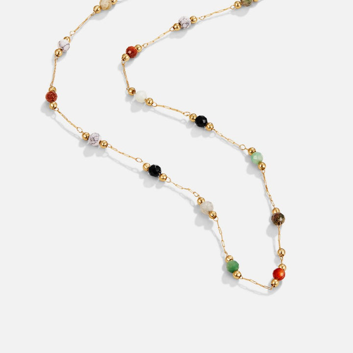 Luna Beaded Stone Necklace