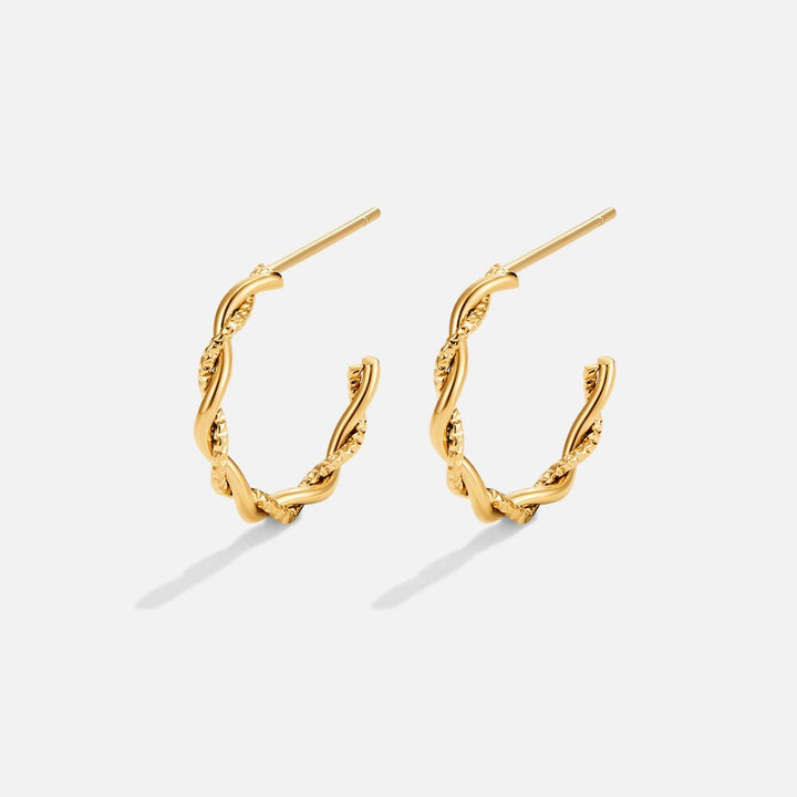 Solvia Twisted Hoop Earrings