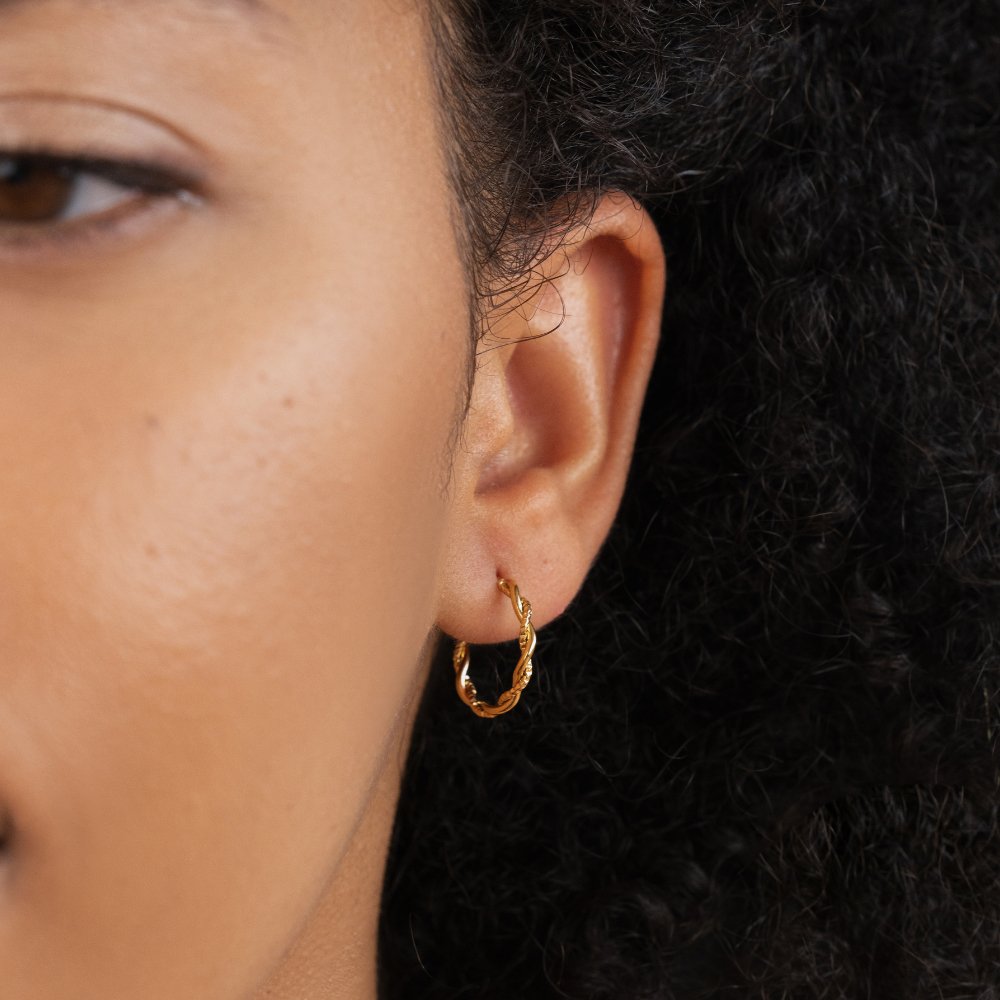 Solvia Twisted Hoop Earrings