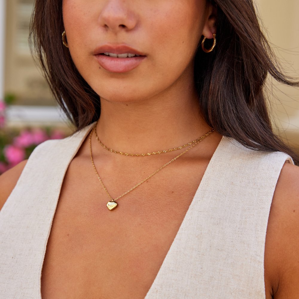 Marina Puffed Heart Necklace