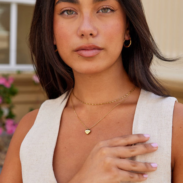 Marina Puffed Heart Necklace
