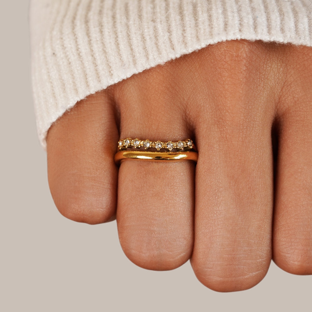 Elara Crystal-Layered Ring