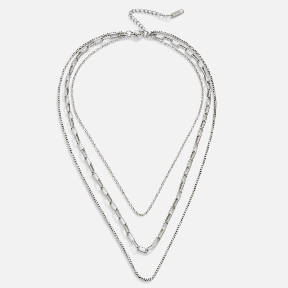 Miela Triple Chain Necklace
