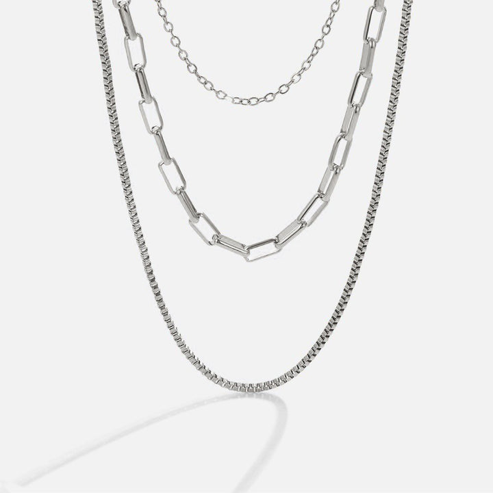 Miela Triple Chain Necklace